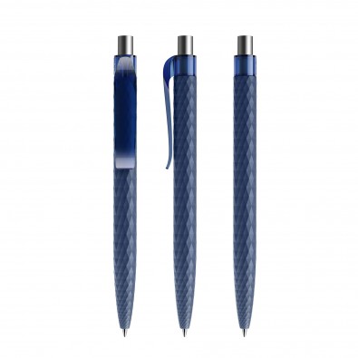 Prodir QS01 Soft Touch PRT Push Kugelschreiber Sodalithblau-Silber satiniert Prodir QS01 Soft Touch PRT Push Kugelschreiber Sodalithblau-Silber satiniert